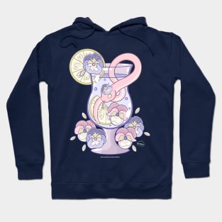 Kawaii Snake Wildflower Drink Hoodie